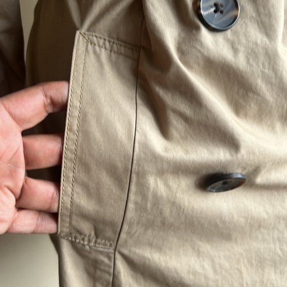 Gap Beige Belted Trench Coat, L - Picture 4 of 10